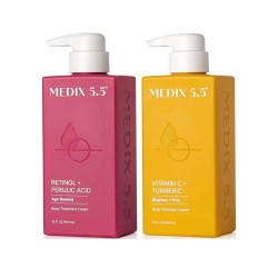 Medix 5.5 Vitamine C Crème Visage & Corps Lotion | Anti Vieillissement Soin de la Peau Hydratant pour Raffermir & Éclaircir |